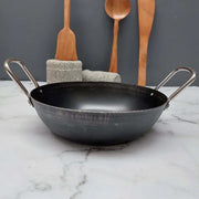 Pure Iron Flat Bottom Kadai – Cooking Wok