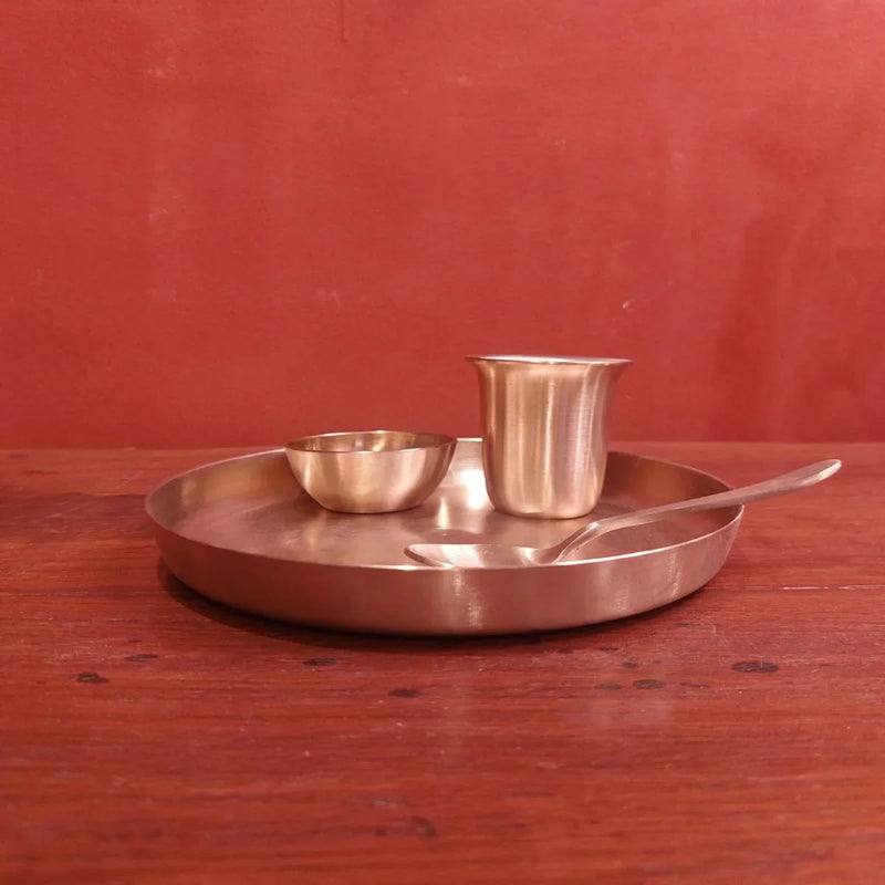 Kansa Kids Dinner Set – Bronze Kids Dinnerware Set
