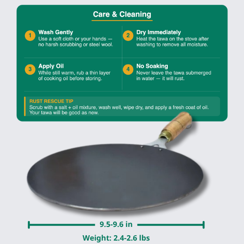 Pure Iron Roti Tawa - Induction Friendly
