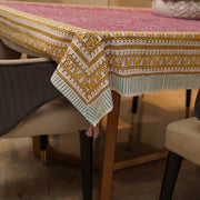 Nurture India Purple Posies Floral Cotton Tablecloth