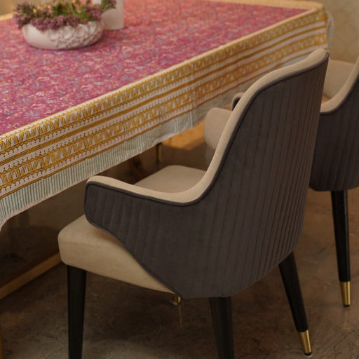 Nurture India Purple Posies Floral Cotton Tablecloth