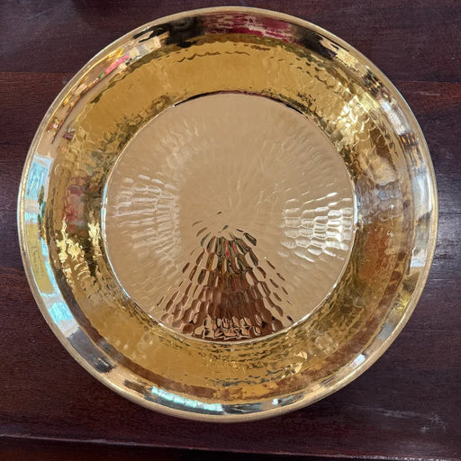 Rakesh Ji Ka Brass Paraat - Medium 10" (Without Tin Coating) ‰ÛÒ Brass Dough Mixing Plate