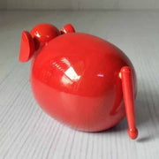Nurture India Red Wooden Elephant Decorative