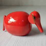 Nurture India Red Wooden Elephant Decorative