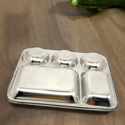 Stainless-Steel Round shaped 5 in 1 divided compartment Bhojan Thali – Kitchen Utensil