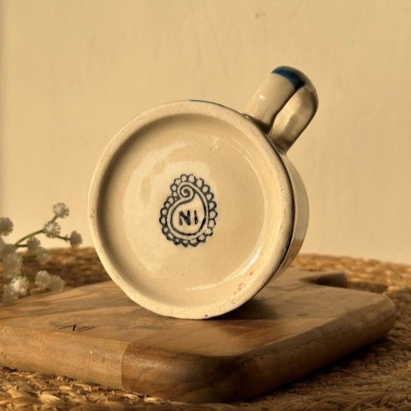 Nurture India Sandy Brown Stripe Coffee Cup 7-oz