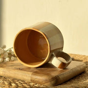 Nurture India Sandy Brown Stripe Coffee Cup 7-oz
