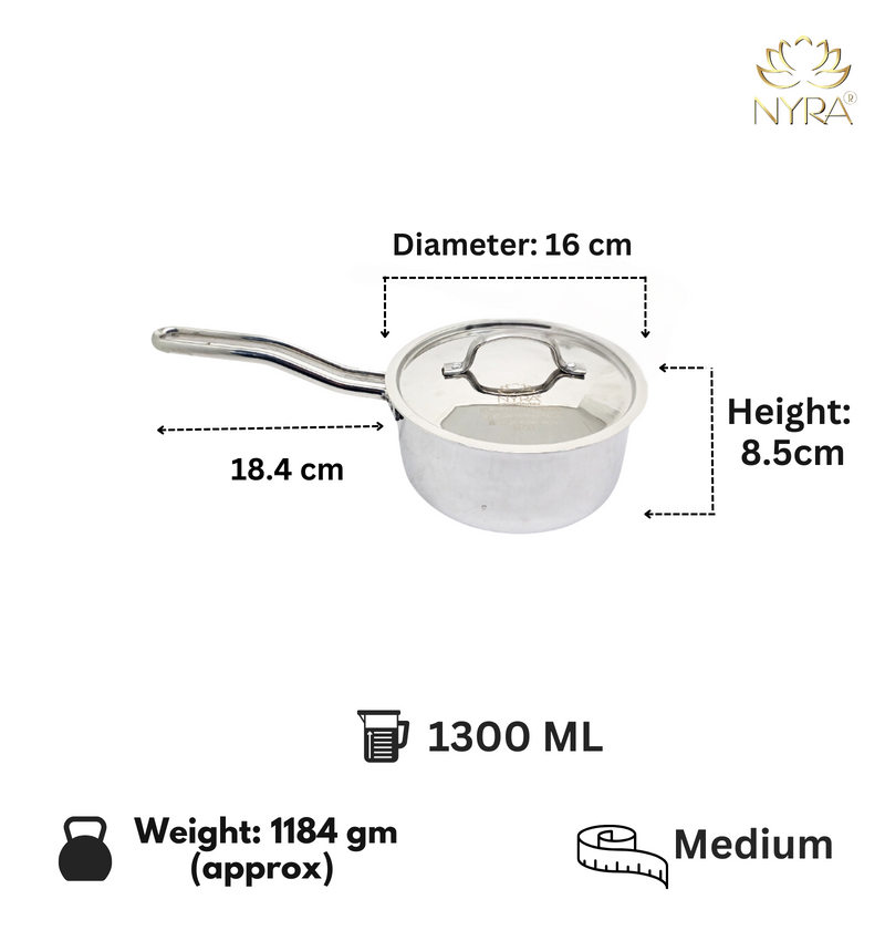 Triply Stainless Steel Sauce Pan Set with Lid – Lid