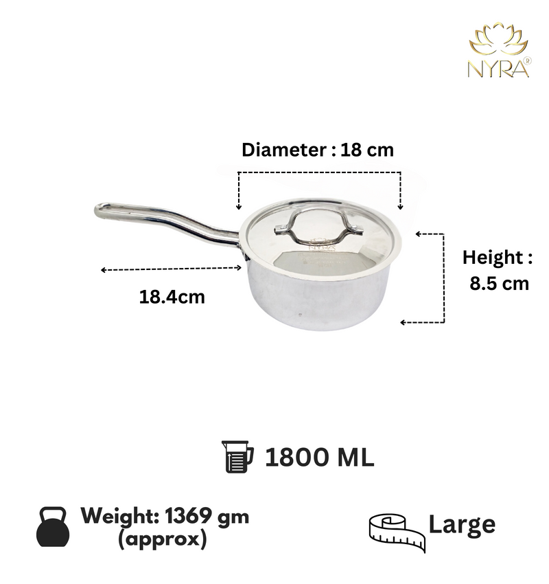 Triply Stainless Steel Sauce Pan with Lid – Lid