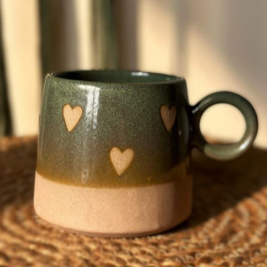 Nurture India Sea Green Hearty Ceramic Mug 15-oz