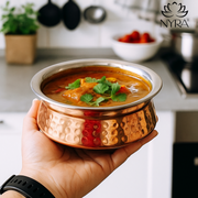 Stainless Steel Handi Bowl with Rose Gold Finish – Serving Bowl