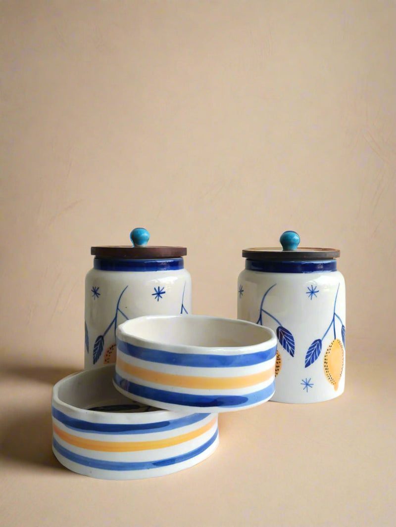 Nurture India Keep It Zesty Jar Bowl Ensemble