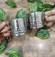 Hammered Stainless Steel Double Wall Cups 100ml – Kitchenware