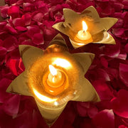 Nurture India Small Floral Diya 2-Piece Set