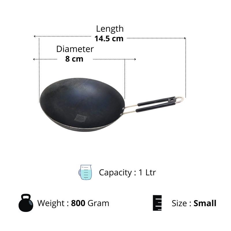 Iron Chinese Wok with Steel PVC Handle – Cooking Wok