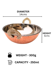 Copper Serving Kadhai/Wok Insulated with Stainless Steel – Cooking Kadai