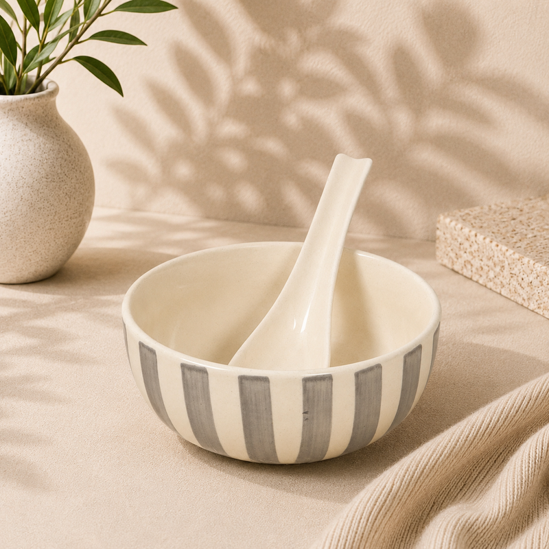 ceramic-kitchen-noir-ivory-stripe-soup-bowls-with-spoons