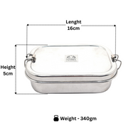 Stainless Steel square-shaped Lunch Box with Leakproof Dibbi – Kitchen Utensil