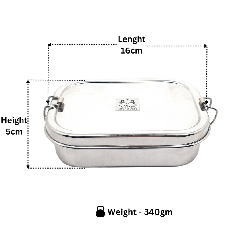 Stainless Steel square-shaped Lunch Box with Leakproof Dibbi – Kitchen Utensil