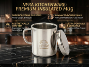Stainless Steel Insulated Coffee Mug with Lid – Kitchen Utensil