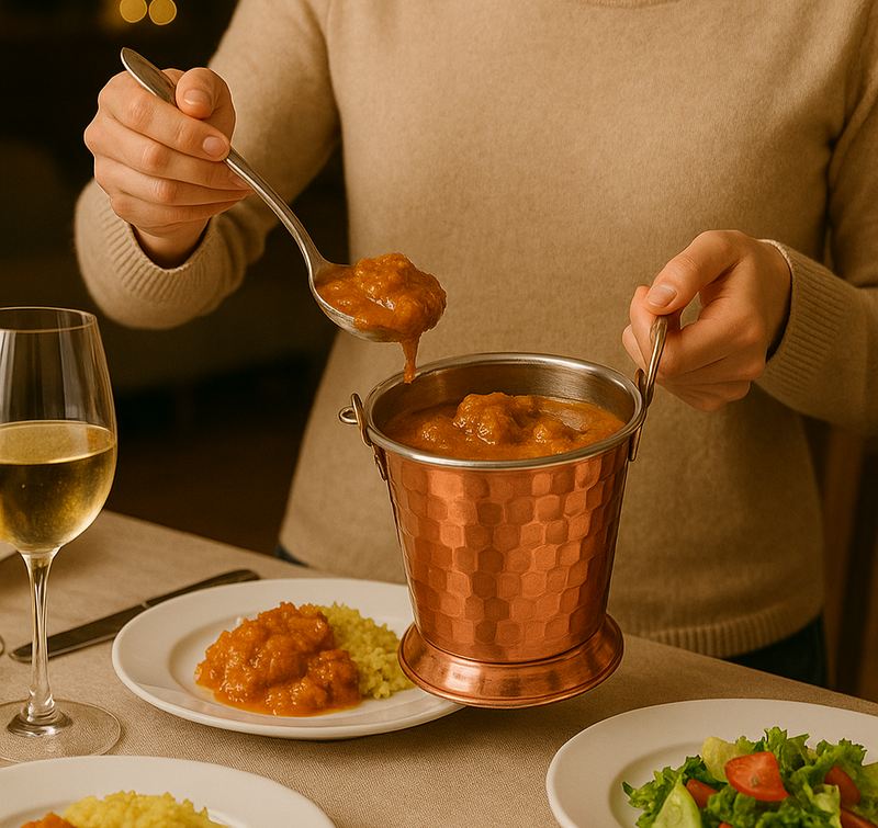 Stainless Steel Rose Gold Finish Balti – Kitchenware