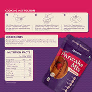 Natible Instant Millet Pancake Mix - Strawberry – Easy Breakfast Pancake Mix (7.05 oz)