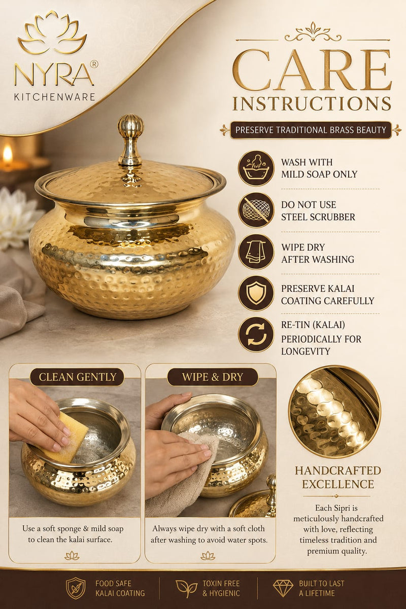 nyra-kitchenware-handcrafted-artisan-brass-sipri-handi-with-lid-traditional-indian-kalai-coated-luxury-heritage-hammered-cookware-tableware