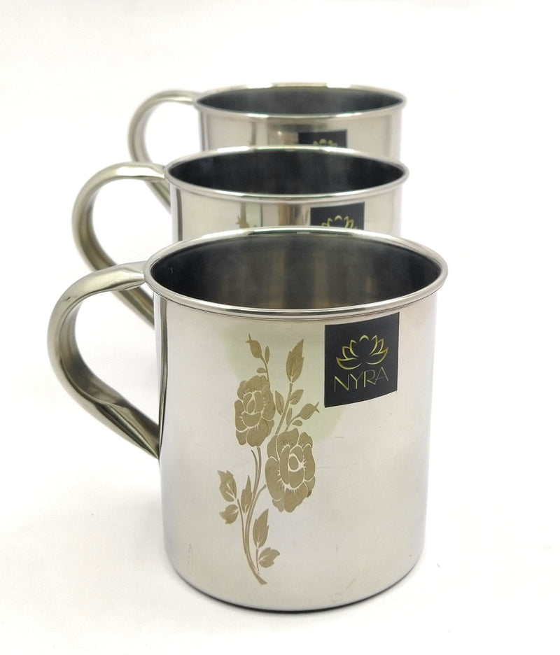 Stainless Steel Laser Printed Mug with Glossy Finish – Kitchen Utensil