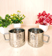 Hammered Stainless Steel Double Wall Cups 100ml – Kitchenware