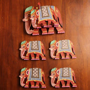 Varanasi Wooden Elephant Coasters – Drink Coasters