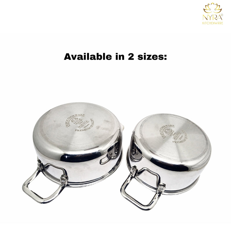Triply Stainless Steel Saucepot/Bonton/Cooking Pot – Kitchen Utensil