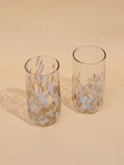 Nurture India Vintage White Gold Highball Glasses 4-Piece Set