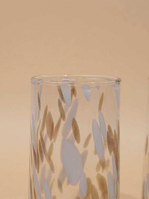 Nurture India Vintage White Gold Highball Glasses 4-Piece Set