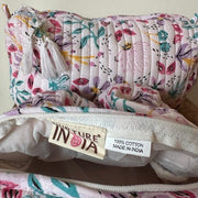 Nurture India Handblockprinted Water Resistant Cosmetic Pouch 3-Piece Set