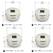 Stainless-Steel Storage Box Container Flat Dibbi (Gol Dibbi/Dabba) – Storage Container