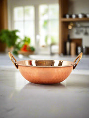 Copper Serving Kadhai/Wok Insulated with Stainless Steel – Cooking Kadai