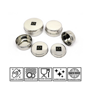 Stainless-Steel Storage Box Container Flat Dibbi (Gol Dibbi/Dabba) – Storage Container