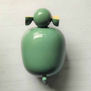 Nurture India Teal Green Wooden Elephant Decorative Piece