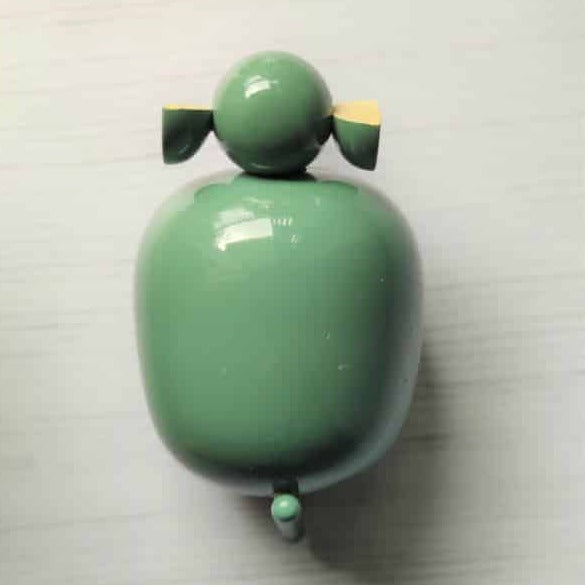 Nurture India Teal Green Wooden Elephant Decorative Piece