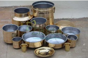 Zishta Hand-Crafted Brass Rail Adukku Set – Gift Set