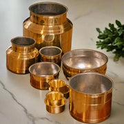Zishta Hand-Crafted Brass Rail Adukku Set – Gift Set