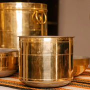 Zishta Hand-Crafted Brass Rail Adukku Set – Gift Set